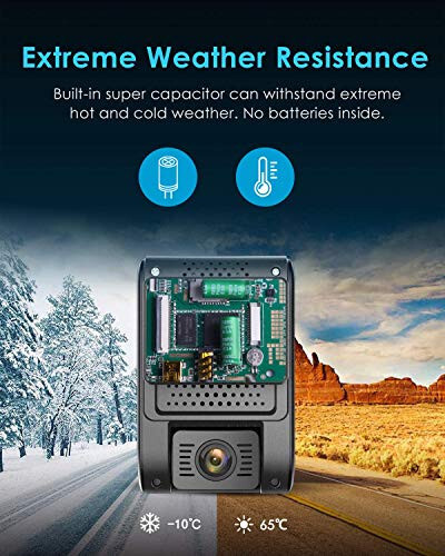 VIOFO A119 V3 2K 2560x1440P Quad HD+ Avtomobil Dash Kamerasi, Ultra Aniq Kechasi Ko'rish, 140 Graduslik Keng Burchak, GPS Kirish, Buferli To'xtash Rejimi, Haqiqiy HDR, Harakatni Aniqlash, G-Sensor, Vaqt O'tishi - 12