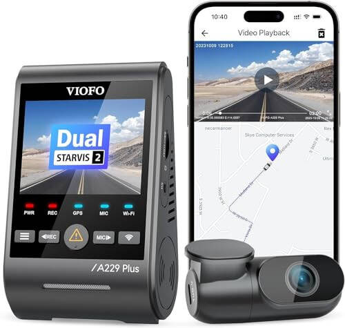 VIOFO A229 Plus Dash Cam Front and Rear, Dual STARVIS 2 Sensors, 2 Channel HDR, 1440P+1440P Voice Control Car Dash Camera, 5GHz Wi-Fi, Ultra-Precise GPS, 24 Hours Parking Mode, Support 512GB Max - 7