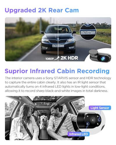 VIOFO A229 Pro 3 Channel 4K HDR Dash Cam, Dual STARVIS 2 Sensors IMX678 & IMX675, 4K+2K+1080P Front Inside and Rear Triple Car Camera, 5GHz WiFi GPS, Voice Control, 24H Parking Mode, Support 512GB - 4