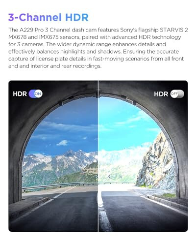 VIOFO A229 Pro 3 Channel 4K HDR Dash Cam, Dual STARVIS 2 Sensors IMX678 & IMX675, 4K+2K+1080P Front Inside and Rear Triple Car Camera, 5GHz WiFi GPS, Voice Control, 24H Parking Mode, Support 512GB - 5