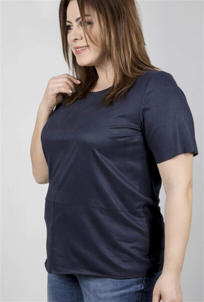 Viscose T-shirt with Ribbed Back and Oversized Front - 2