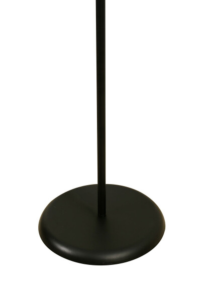 Vista Antique Matte Gold Detailed Black Metal Single-Leg Floor Lamp - 5