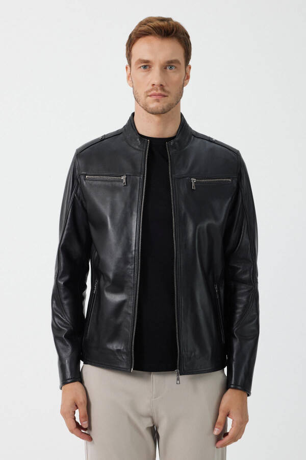 Vitale Black Leather Jacket 111680 - 2