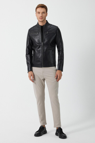 Vitale Black Leather Jacket 111680 - 3