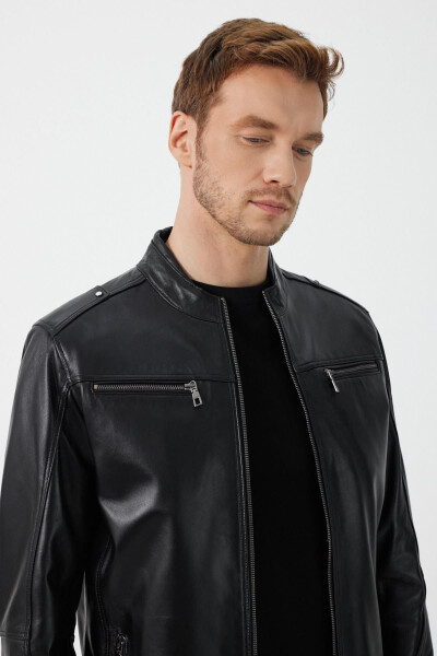 Vitale Black Leather Jacket 111680 - 8