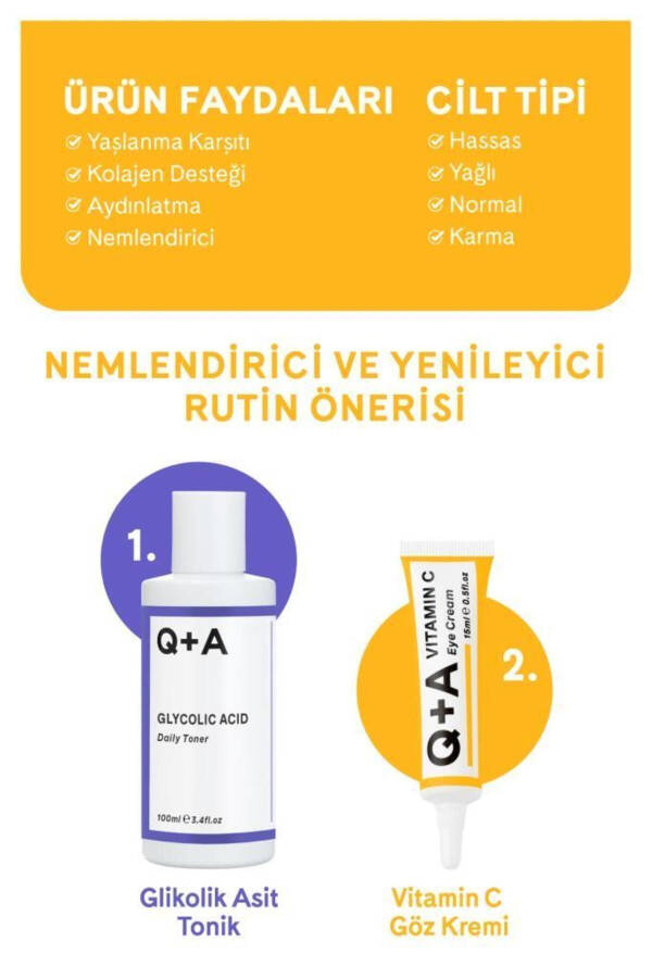 Vitamin C Ko'z Kremi 15 ml Qorong'i Doiralarni Yashiradi PR - 2