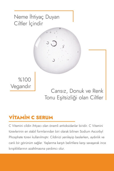 Vitamin C Serum Aydınlatıcı Renk Tonu Eşitleyici 20 Ml (Sodyum Askorbil Fosfat, Niasinamid, HA) - 3