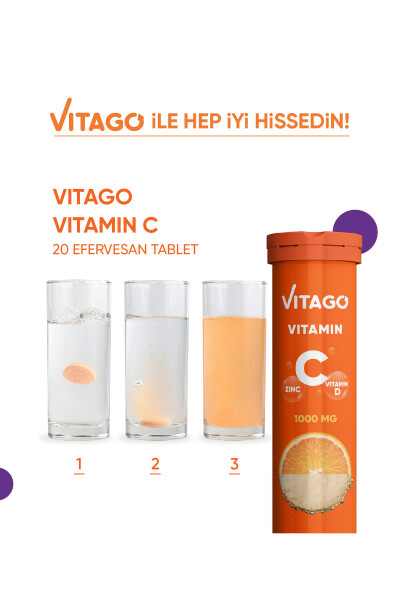 Vitamin C Vitamin D Çinko 20'li Tablet - 5