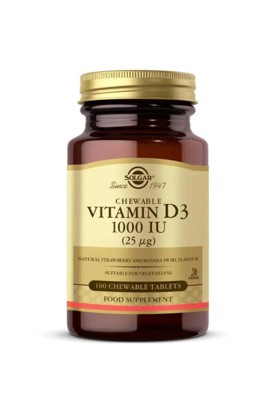 Vitamin D3 1000 IU 100 Chaynaladigan Tabletkalar - 5