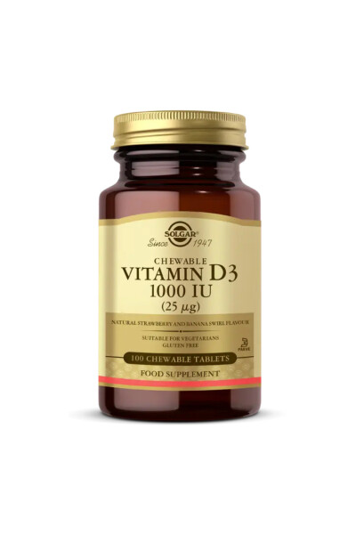 Vitamin D3 1000 IU 100 Chaynaladigan Tabletkalar - 7