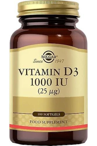 Vitamin D3 1000 IU 100 Yumuşak Jelatin Kapsül - 1