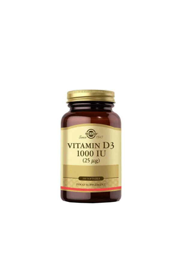 Vitamin D3 1000 IU 25 mcg 100 Softgels - 4