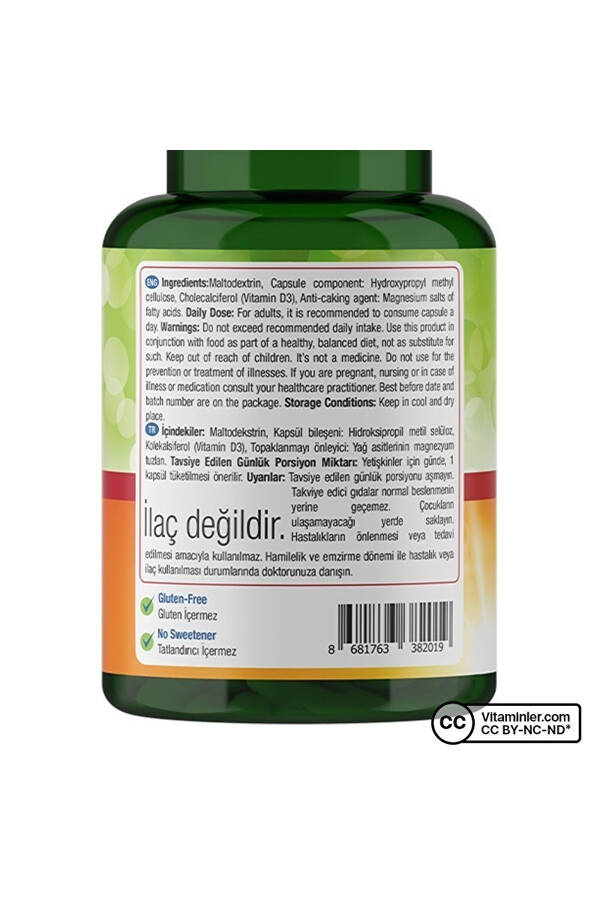 Vitamin D3 1000 IU 90 Kapsül - 6