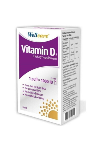 Vitamin D3 1000'lü 5 Ml - 1