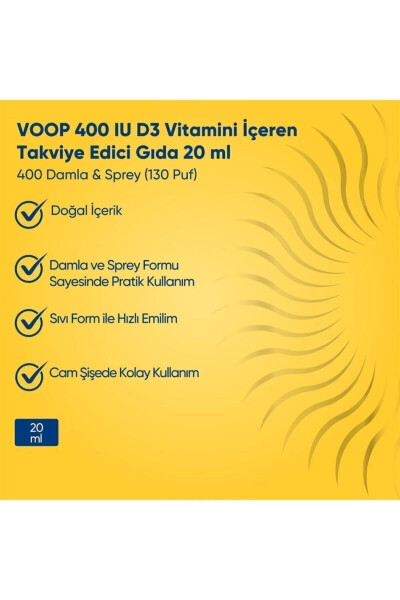 Vitamin D3 400 IU Spray-Drops 20 ml - 15