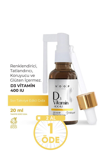 Vitamin D3 400 IU Spray-Drops 20 ml - 3