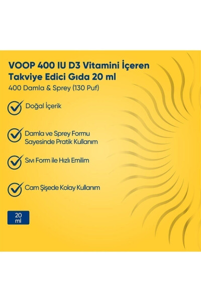 Vitamin D3 400 IU Spray-Drops 20 ml - 7