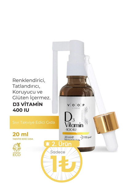 Vitamin D3 400 IU Spray-Drops 20 ml - 2