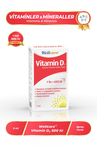 Vitamin D3 600 IU 5 ml - 1