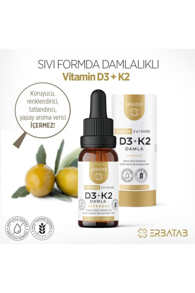 Vitamin D3 K2 2'si 1 Arada Damla - 10