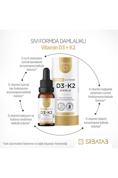 Vitamin D3 K2 2'si 1 Arada Damla - 11