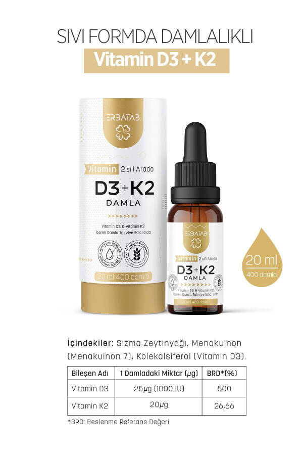 Vitamin D3 K2 2'si 1 Arada Damla - 16