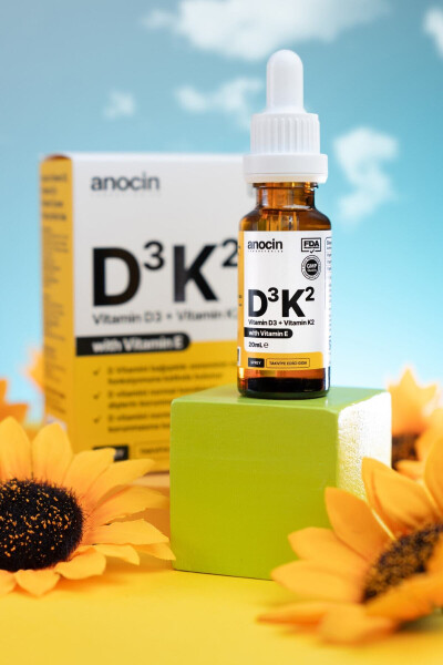 Vitamin D3 K2 Vitamin E, 1000 IU 2 mcg Drops 20 ml D3 K2 Vitamin D3k2 - 2