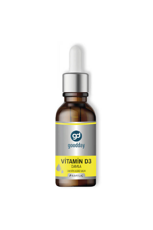 Vitamin D3 Plant-Based Dietary Supplement 400 Drops 1000IU Cold-Pressed Olive Oil - 15