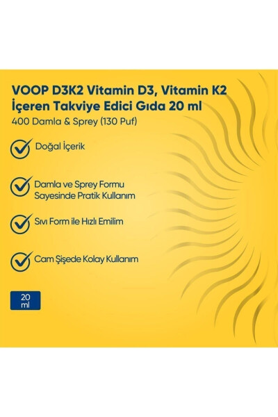 Vitamin D3K2 Spray-Drops 20 ml - 15