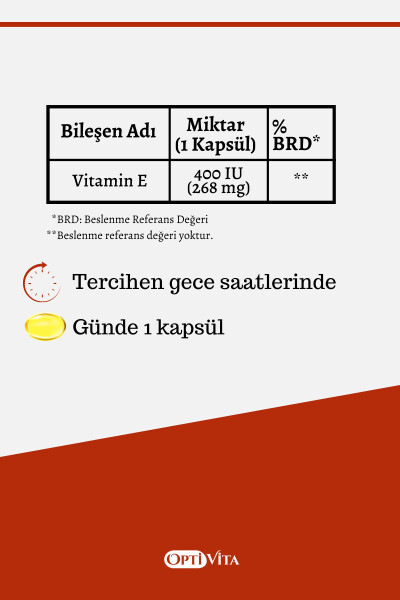 Vitamin E 400 IU (268 MG) 50 Kapsül Softjel - 10