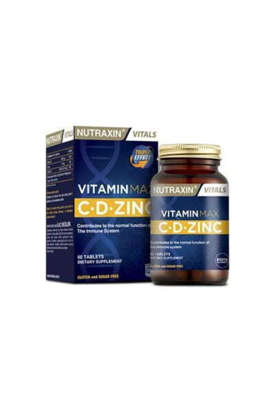 Vitamin Max C D Zinc 60 Tablets - 7