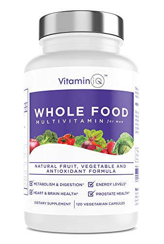 VitaminIQ Tam Gıda Çoklu Vitamin Erkekler İçin (120 Vejetaryen Kapsül) Erkekler İçin Çoklu Vitamin ve Mineral Takviyesi Kalsiyum, Magnezyum, Selenyum, A, B6, C, D3, E ve Daha Fazla İçerir - 8