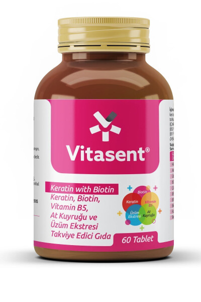 Vitasent Keratin Biotin 60 Tablets - 10