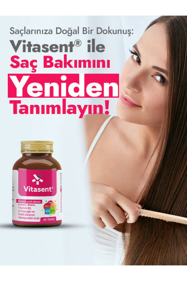 Vitasent Keratin Biotin 60 Tablets - 9