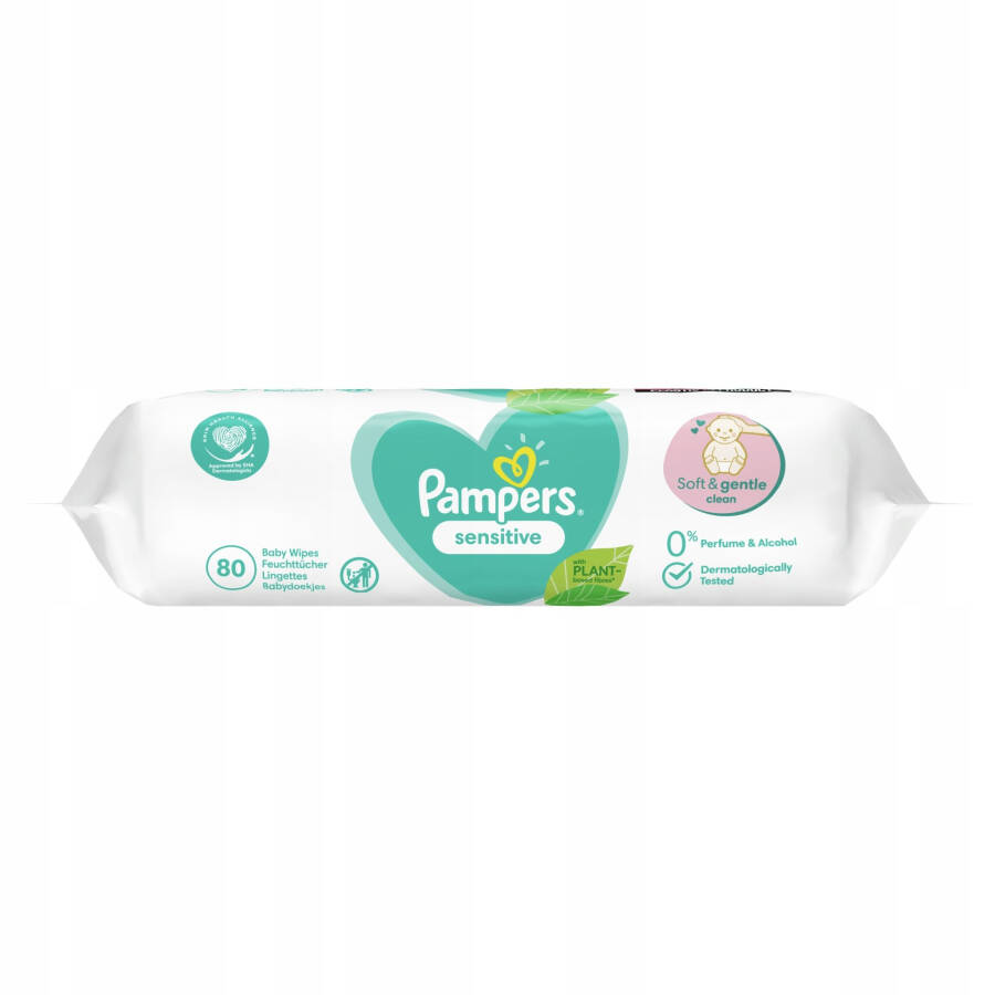 Влажные салфетки для новорожденных Prima Pampers Sensitive 80 шт. - 2