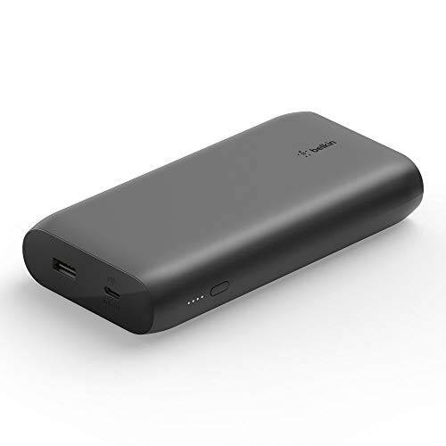 Внешний аккумулятор Belkin BoostCharge USB-C PD 20000 мАч, Портативное зарядное устройство для iPhone, Зарядное устройство для Apple iPhone, iPad Pro, Samsung Galaxy и других устройств с кабелем USB-C в комплекте - Черный - 1