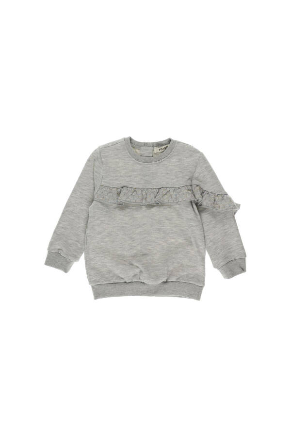 Volan Detaylı Kız Bebek Sweatshirt - 7