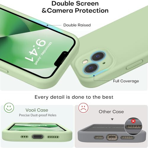 Vooii iPhone 13 Case, Liquid Silicone [Camera Protection] [Soft Anti-Scratch Microfiber Lining] - 3