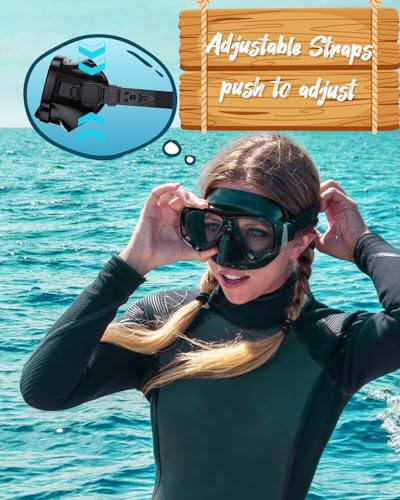 VOSOIR Swim Goggles for Adults, Tempered Glass Adult Diving Mask, 180° Wide-Angle Snorkel Mask, Leak-Proof Swimming Goggles with Nose Cover Diving Gear for Adult - 4