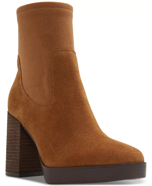 Voss Pull-On Dress Ankle Booties Dark Brown - 6