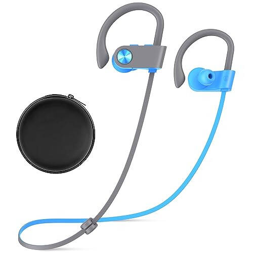 VRIFOZ Bluetooth Headphones, Bluetooth 5.3 IPX7 Waterproof Wireless Sports Earbuds for Workout Gym, 16 Hrs Playtime Running Headphones with Noise Cancelling Mic, HiFi Bass Stereo in-Ear Earphones - 1