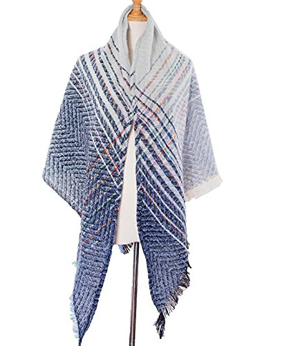 vxsvxm Plaid Scarf Yumshoq iliq Tartan Shawl Cape Blanket Sharflar Moda o'rash - 2