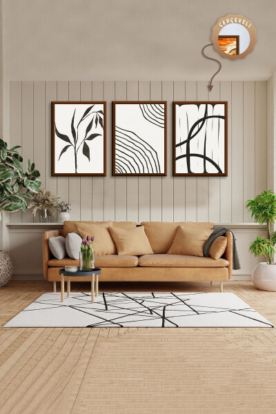 Wall Art Living Room 3 Piece Wall Art Abstract Painting Framed Wall Art Bohemian Wall Art Bedroom - 1