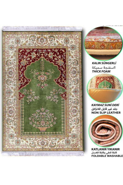 Washable, soft and foldable prayer rug. Perfect for dowry or as a gift. (70x120cm) - 1