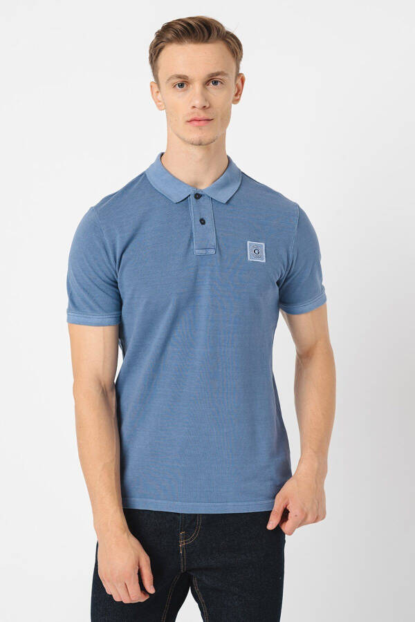 Washed Men's Slim Fit Polo T-Shirt - 7