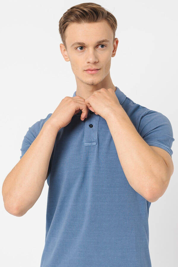 Washed Men's Slim Fit Polo T-Shirt - 8