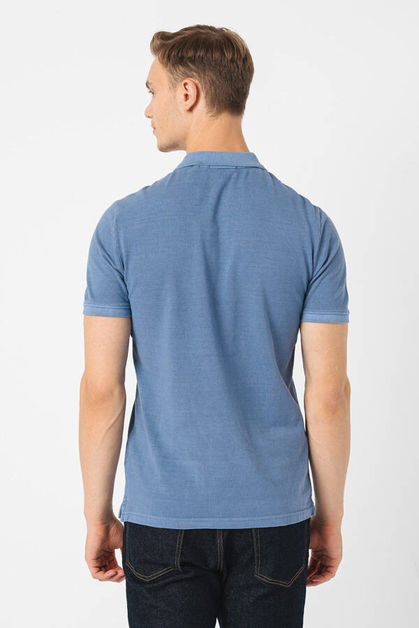 Washed Men's Slim Fit Polo T-Shirt - 3