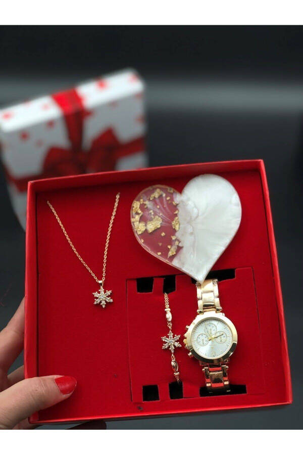 Watch and Zircon Necklace Mother's Valentine's Birthday Gift Set Gift for Lover - 1