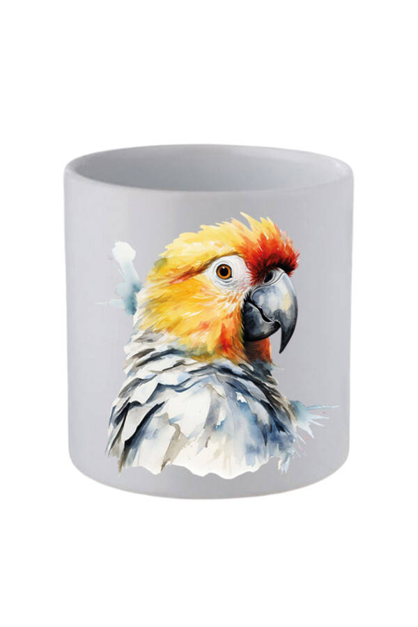 Watercolor Parrot Handleless Mug Birthday Gifts - Ceramic Coffee, Water Gift - 1