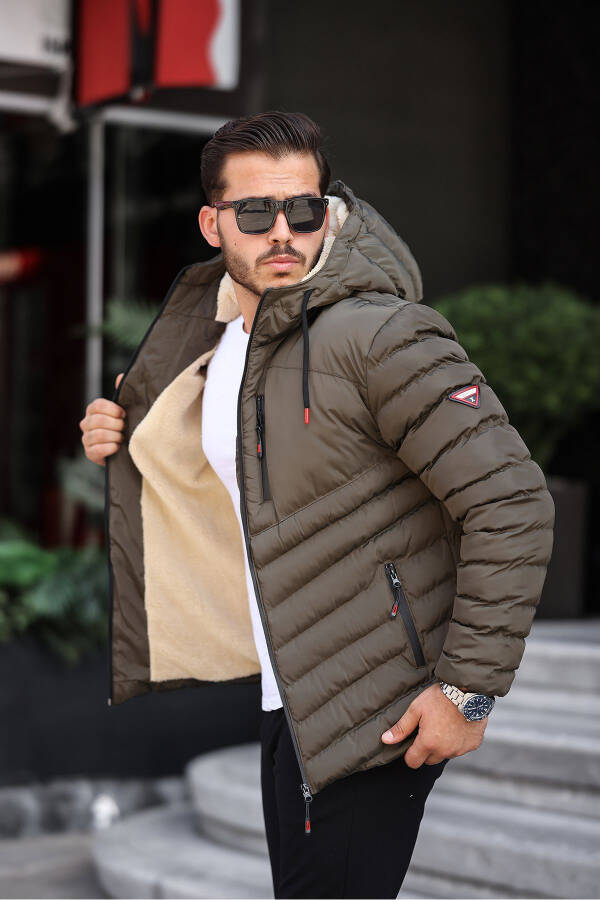 Waterproof and Windproof Fur Lined Winter Puffer Jacket for Men - 1